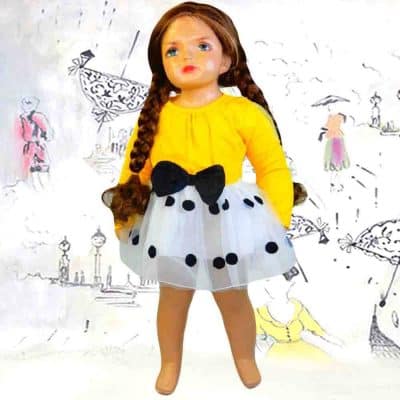 Rochie fete tull cu fundita neagra