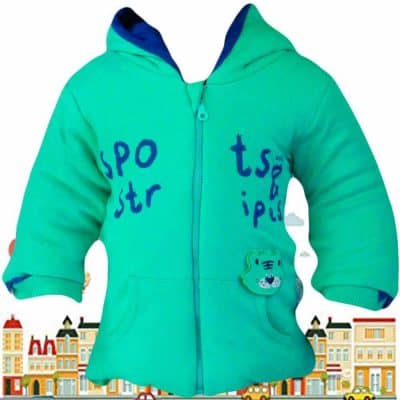 Haine de bebelusi. Geaca bebe turcoaz