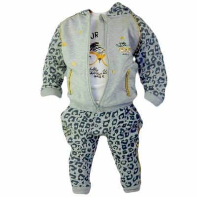 Haine pentru bebelusi fete. Compleu animal print