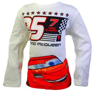 Bluze baieti. Bluza alba Cars