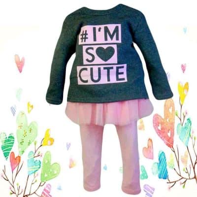 Haine fete. Compleu colanti si bluza