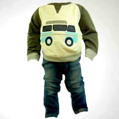 Haine pentru copii-Blugi, bluza Masina