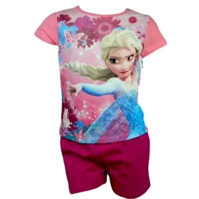 Tricou cu pantaloni scurti fete- Frozen