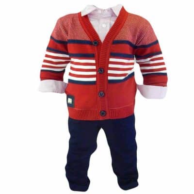 Compleuri chic pentru bebelusi. Costum cu pulovaras