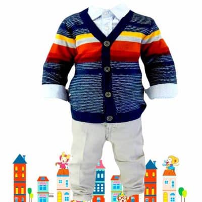 Haine pentru bebelusi. Compleu elegant baieti
