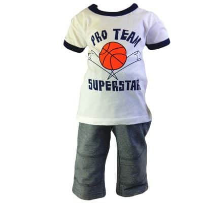 Alege set baieti cu tricou si bermude. Haine copii