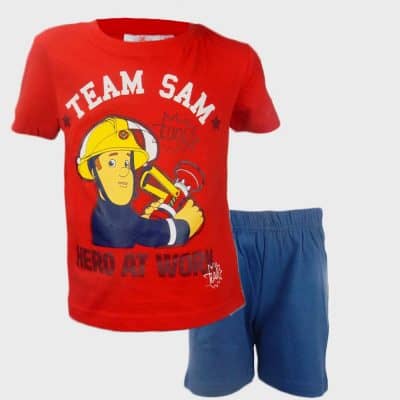 Haine copii. Set baieti cu Pompierul Sam