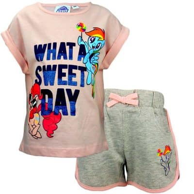 Set fete – tricou si pantaloni scurti cu Little Pony
