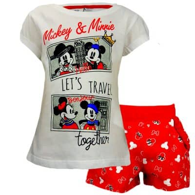 Set pentru fete cu Minnie Mouse. Haine de vara