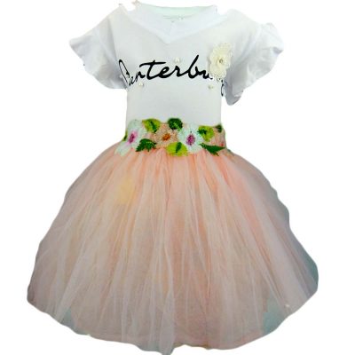 Set fete cu tricou si fusta