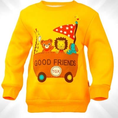 Bluza baieti groasa cu animalute