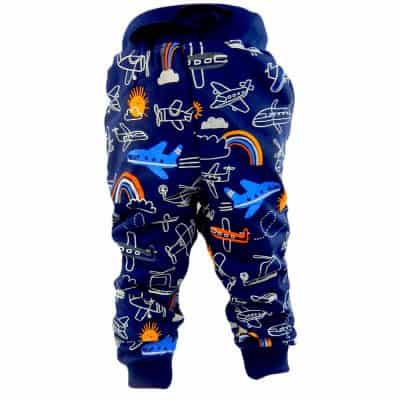 Pantaloni de trening baieti cu avioane
